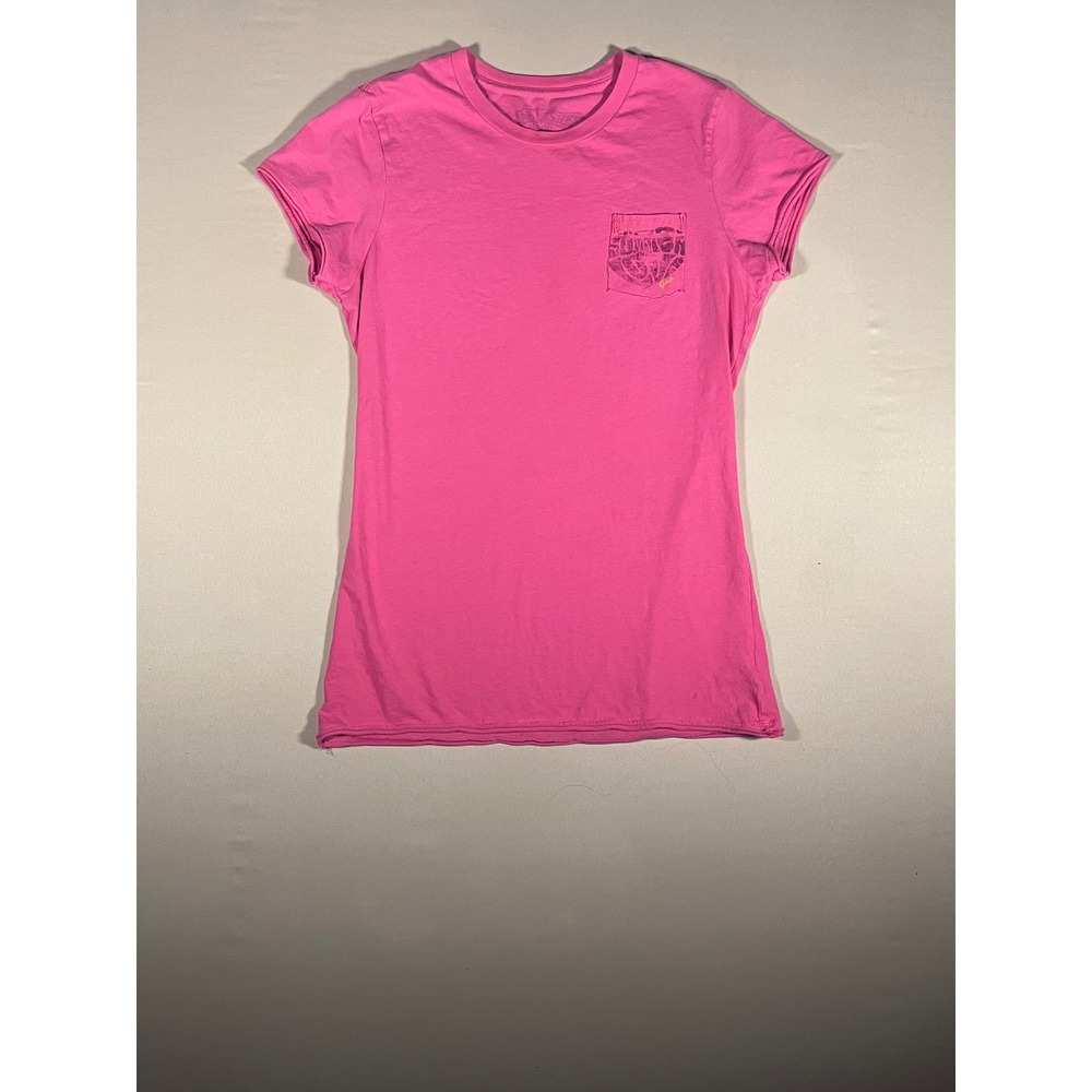 GAP Summer of Love Music Festival Graphic T-Shirt Pink Pocket Tee Womens VTG